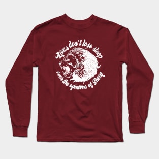 Lions don't lose sleep, over the opinions of the Sheep - negative Long Sleeve T-Shirt